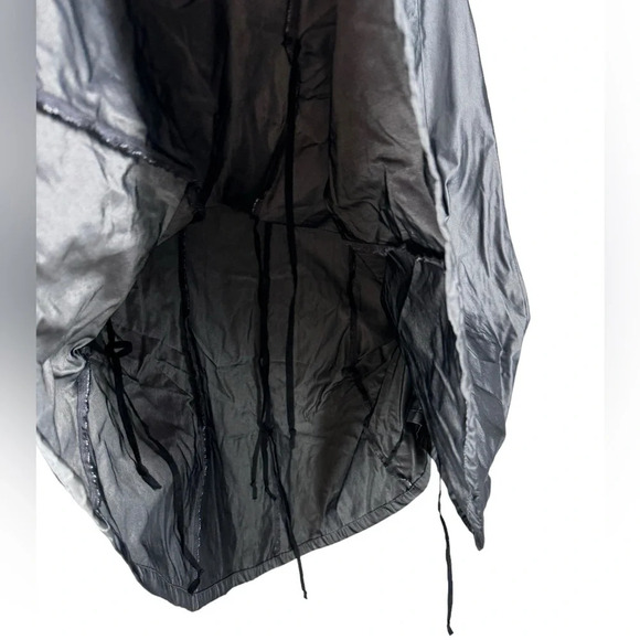 Bryn Walker gathered skirt in shiny metallic silver chrome Small - Picture 4 of 5
